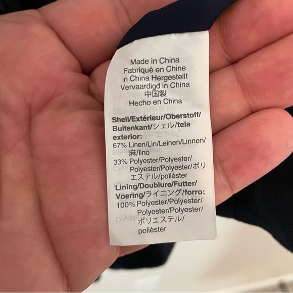 J. Crew Parke Blazer in Stretch Linen Navy Blue 10 - Picture 8 of 10